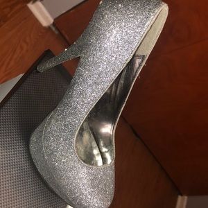 Sparkling silver New Years shoes